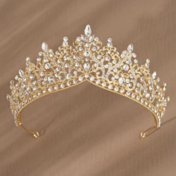 Miallo Baroque Vintage Princess Queen Bridal Crown Headwear Crystal Tiara For Women Wedding Crown Hair Dress Accessories Jewelry
