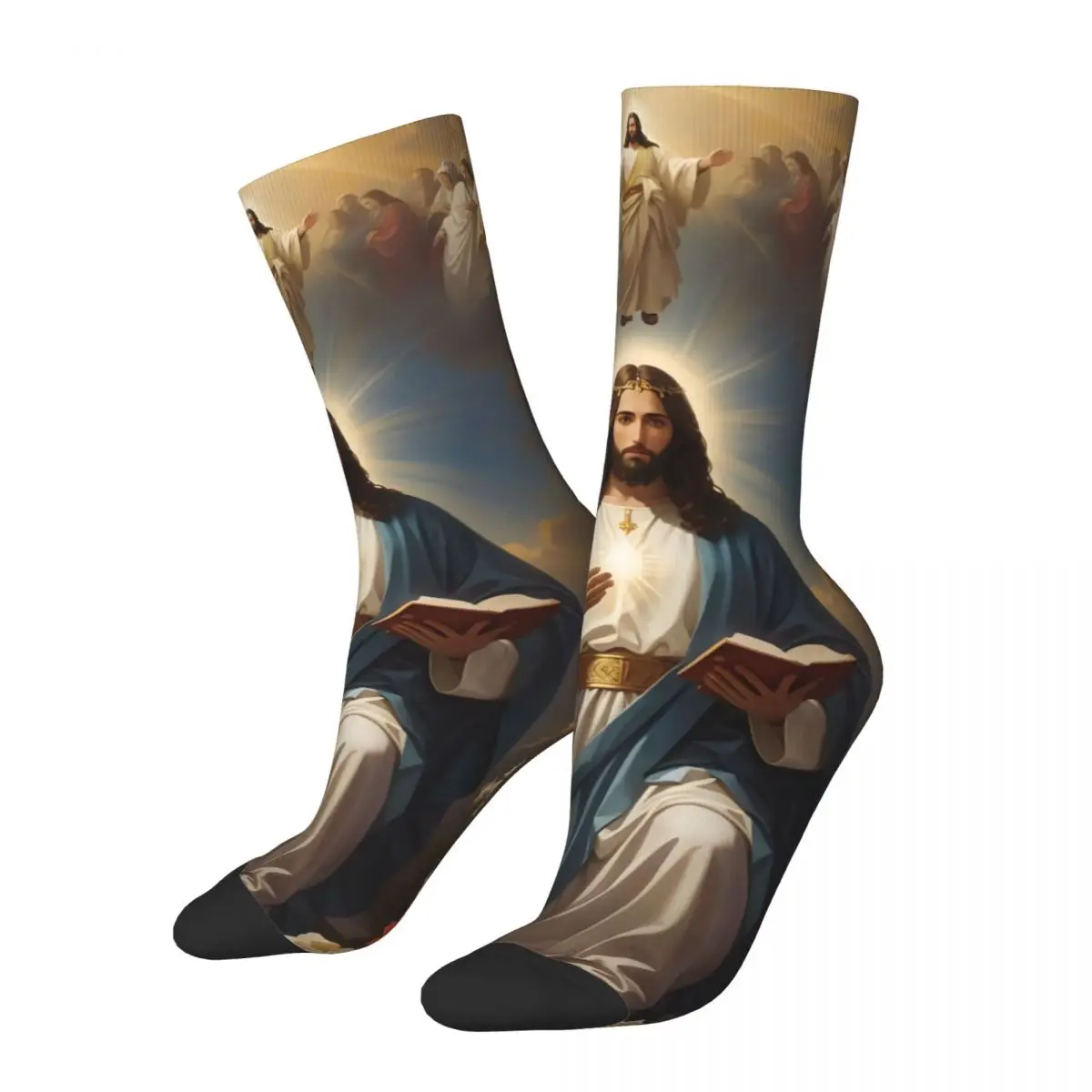 Jesus Unisex 3D Print Mens Socks Innovatively Middle Tube Harajuku Sock