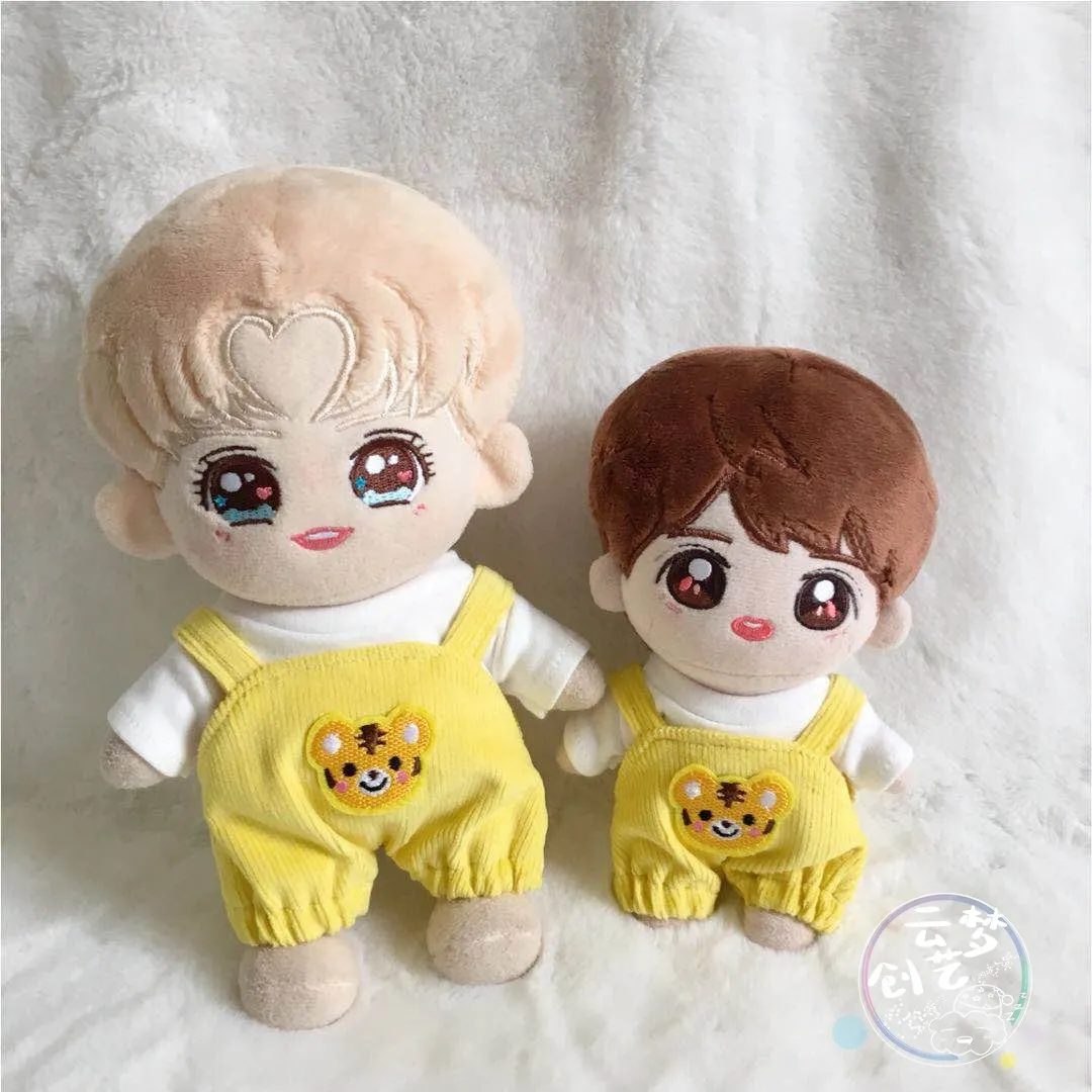 

Handmade 15cm 20cm Doll Clothes Corduroy Cute Animal Suspender Suit Doll Clothes Without Dolls