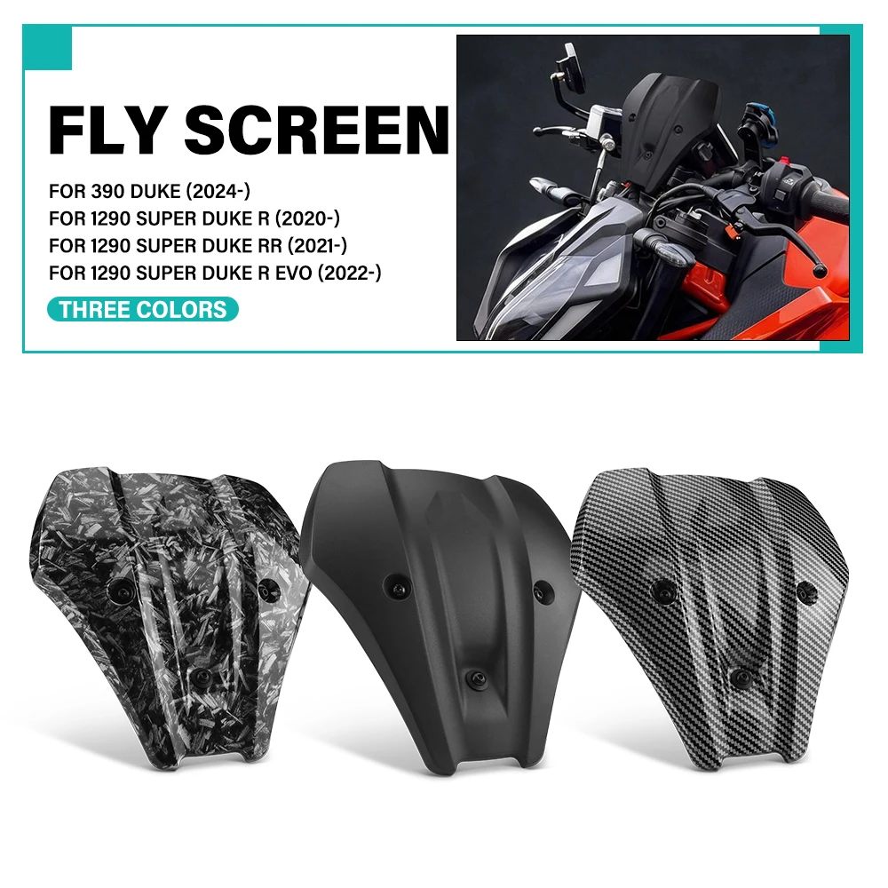 Mini FLY SCREEN FOR 390 DUKE 2024- FOR 1290 SUPER DUKE R /R EVO/RR Motorcycle Wind Deflector Shield Screen Windshield Windscreen