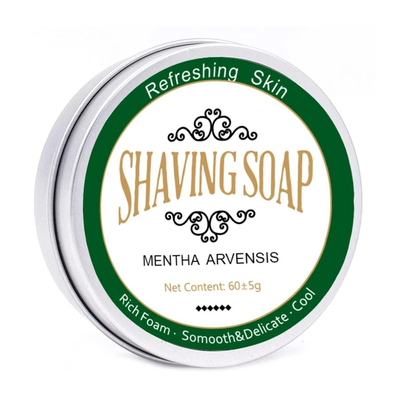 60g Professional Shaving Cream Shaving Soap Foaming Moisturizing Razor Deep Cleansing Barbering for Men Barber Care