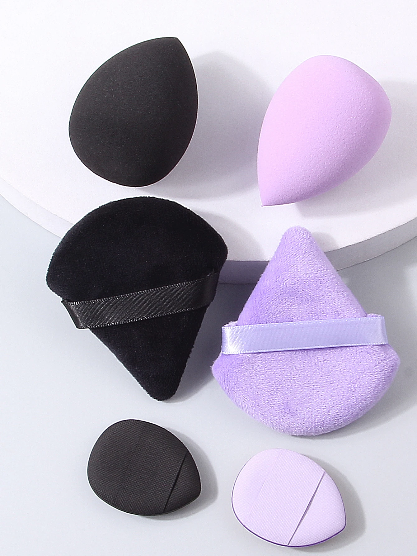 6-piece makeup sponge set, Beauty Egg mini Thumb Powder puff, sponge Powder puff, facial foundation, concealer, makeup tools
