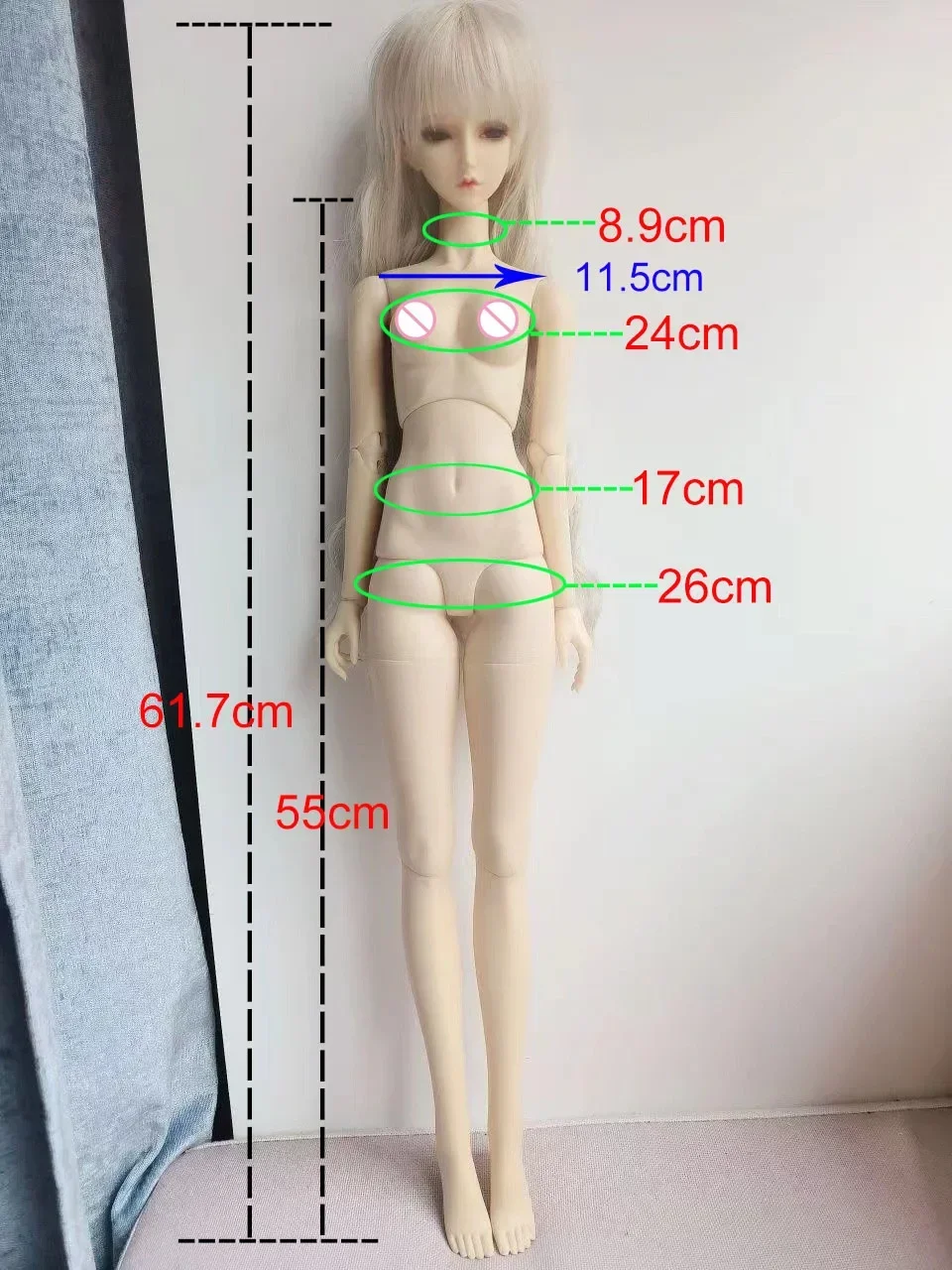 (ที่กําหนดเอง) 45/60 ซม.ตุ๊กตาเสื้อผ้าสําหรับ 1/4 1/3 ตุ๊กตา Bjd Tie แขนยาว Slim Top สไตล์โบราณกางเกงขากว้างตุ๊กตาอุปกรณ์เสริม