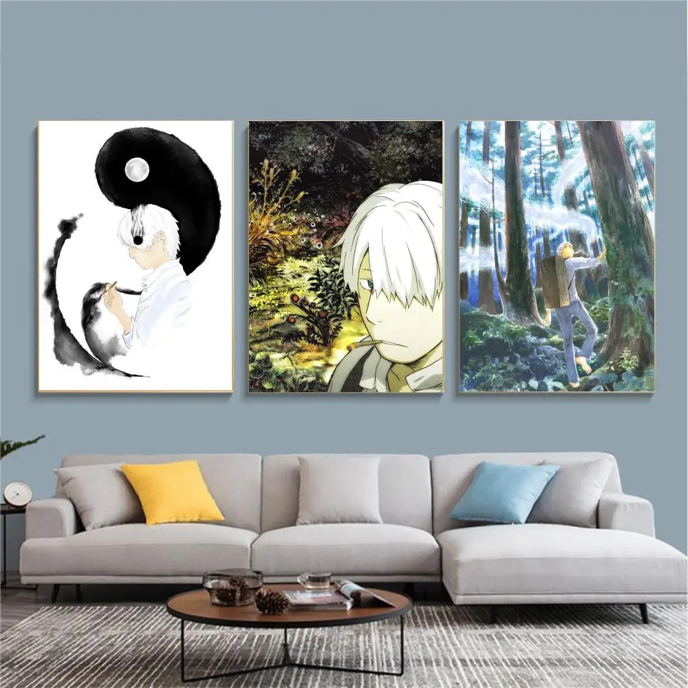 anime M-Mushishi-I Poster Removable Wall Sticker for Home Cafe Bar Office Interior Decor view 4