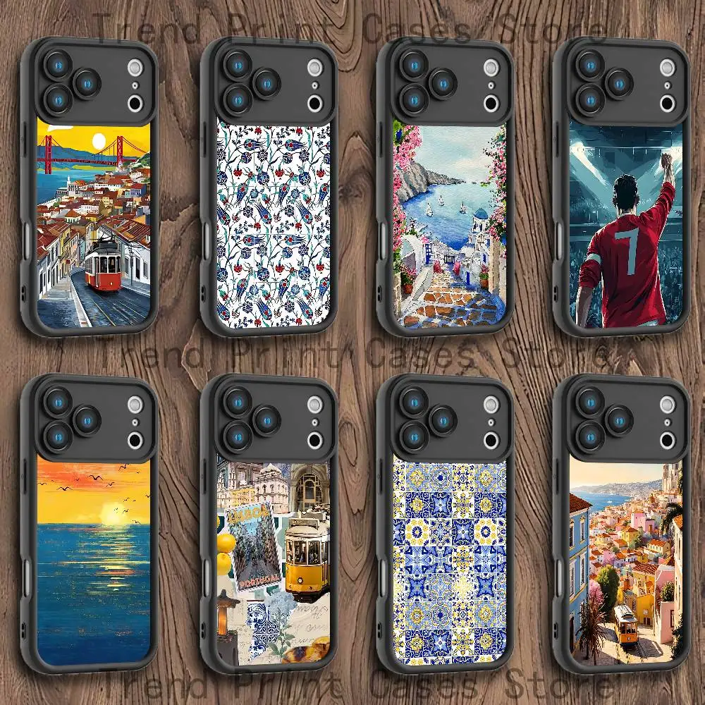 

Iberian Lisboa P-Portugal Phone Case For iPhone 17,16,15,14,13,12,11,Pro,Max,Plus,X,XS,SE4,E,Mini Black Thickened border Case