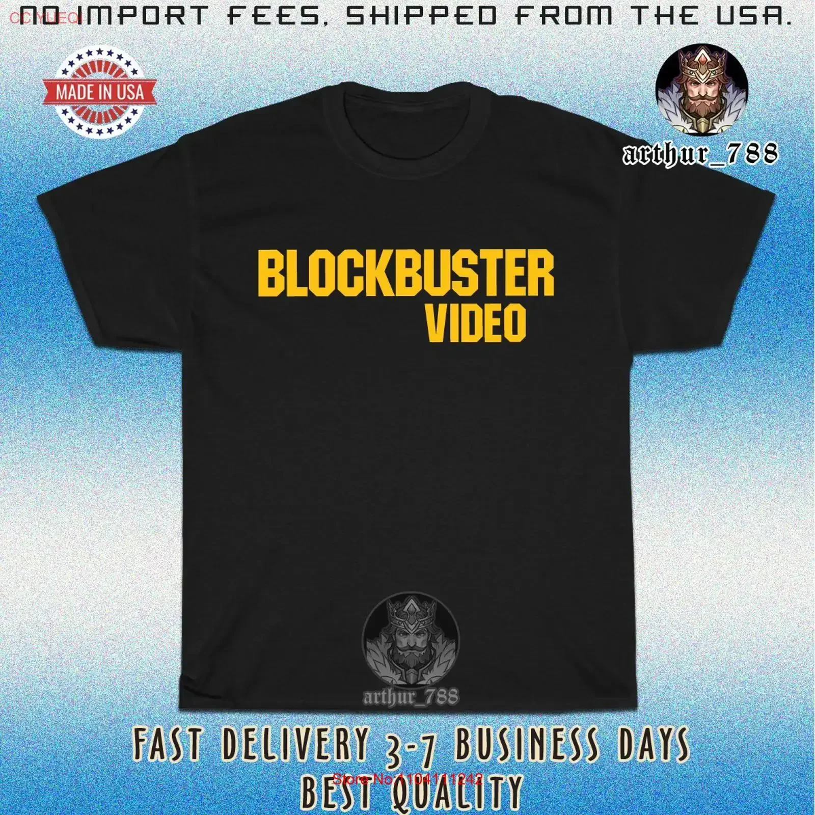 New Blockbuster Video Logo Men's T Shirt American Size vintage Washed streetwear Breathable Top For Everyday Wear Comfortable