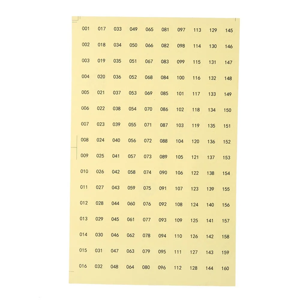 10 Sheets Round Waterproof Number Label Sticker Clear Transparent Small Size Round Self Adhesive Sticker Consecutive Numbers
