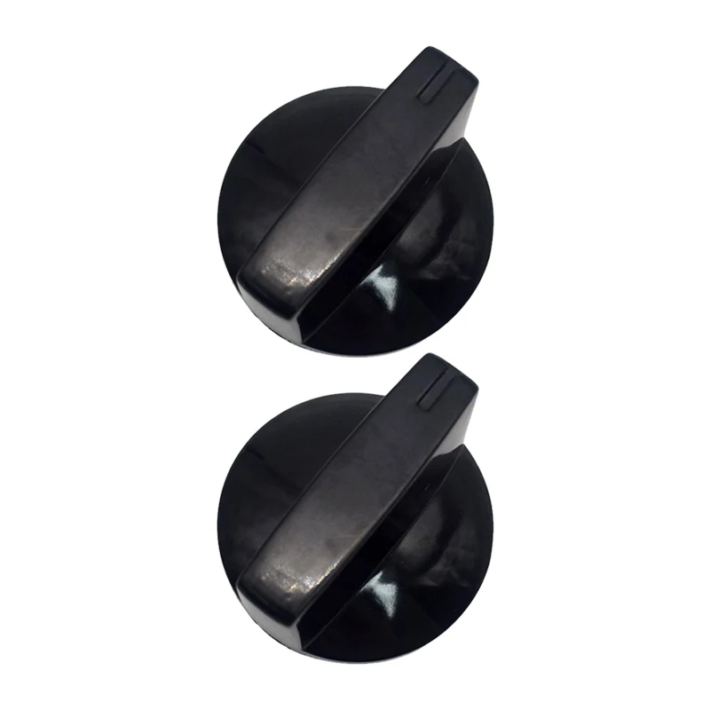 2PCS Black Gas Stove Knobs Cooker Oven Control Switch 6mm Bakelite Rotary Parts Kitchen Button Assembly Stove Repair Accessories