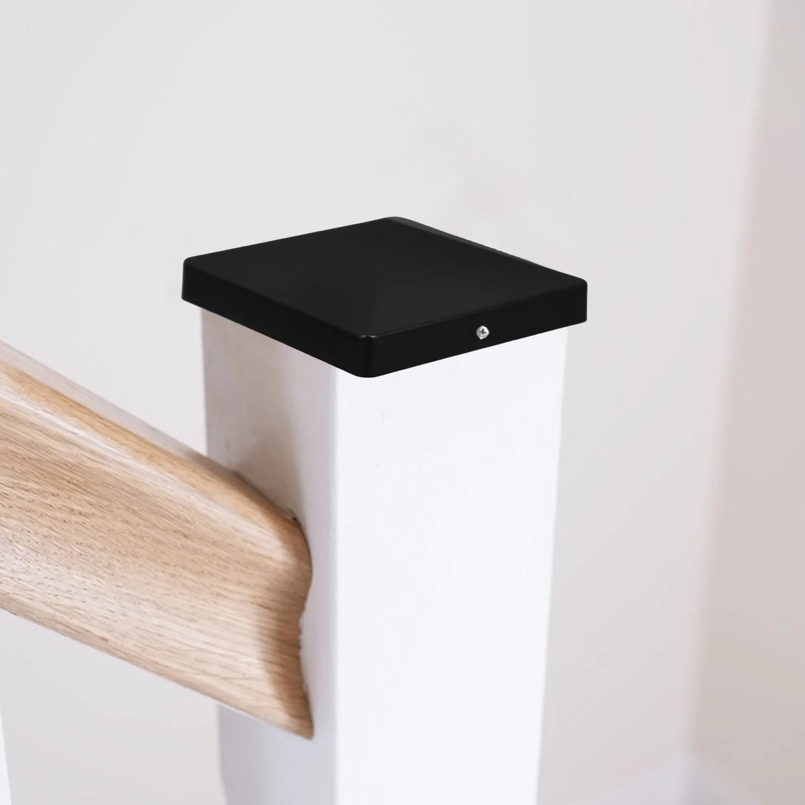 

12 Pcs Fence Post Cap Accessories Decorative Wooden Equipment Abs Black Pyramid Deck Caps Plastic