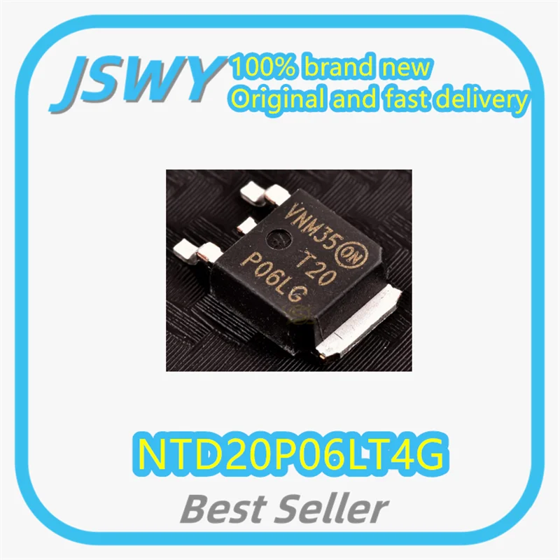(10/50 pieces) NTD20P06LT4G T20P06LG Surface Mount P-Channel MOS Transistor, Brand New Original