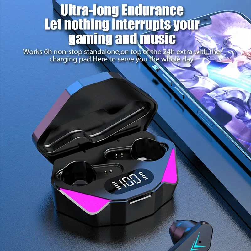 2024 NEUE TWS Kopfhörer Bluetooth Wireless Gamer Kopfhörer 65 ms Niedrige Latenz Ohrhörer fone Gamer Headset Gamer Mit Mikrofon Handfree