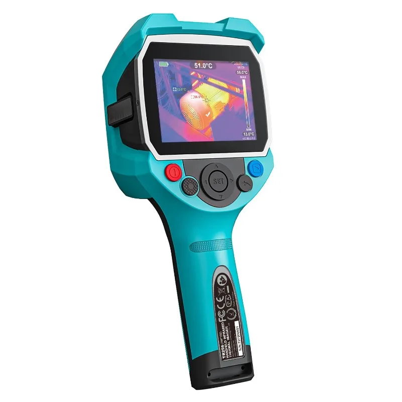 Handheld 256*192 IR Resolution Thermal Imager, 3.5 Inch LCD Display IP65 Waterproof Rechargeable 6 Palettes Thermal Camera