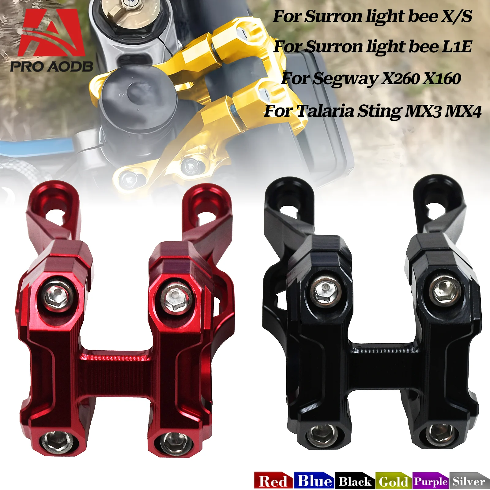 31.8mm Direct Mount Stem Ultralight CNC Aluminum Stem For Segway X260 X160 For Surron light bee X S L1E For Talaria Sting MX3
