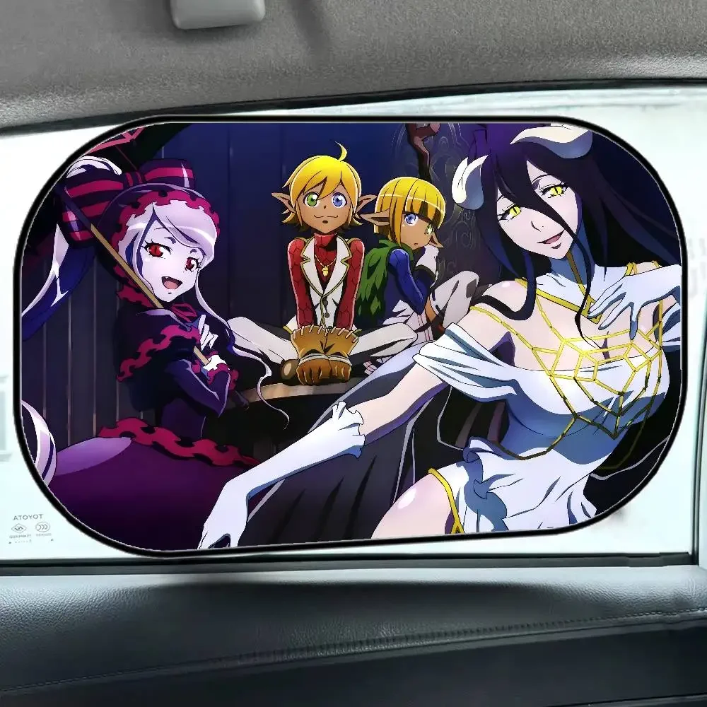 أنيمي O-Overlords الجانب نافذة الشمسيات سيارة فيلم الجانب نافذة Saunshades الزجاج الأمامي السيارات نافذة ظلة غطاء للأطفال الطفل