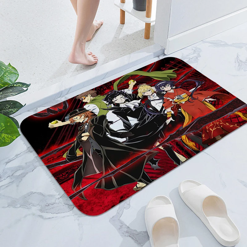 Anime Rug Bungo Stray Dogs Bedroom Living Room Floor Carpets Anti Slip Modern Home Decoration Hallway Entryway Bath Foot Mat