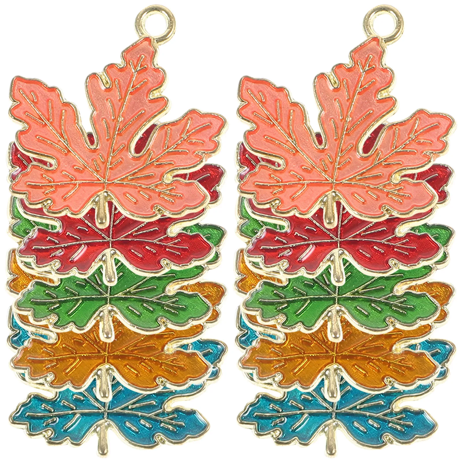 10Pcs Maple Leaf Charm Pendant Creative Decorative DIY Jewelry Making Charms for Necklace Bracelet Earring Keychain Craft - view 6