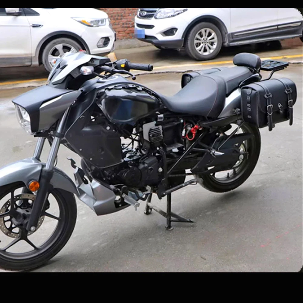 لسوزوكي انترودر 150/GL150 حافة ملفوفة حقيبة قماش قنب انترودر 155/155KR مقاوم للماء الإفراج السريع الجانب صندوق ملفوف #2