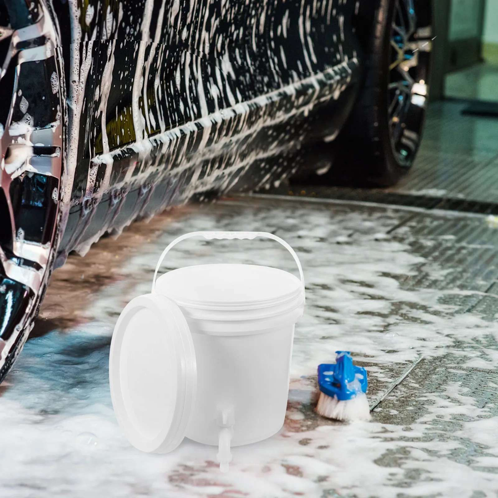 10L Thickened Water Tank with Faucet Portable Outdoor Camping Bucket Camping Drinking Water Bucket Liquid Storage Container