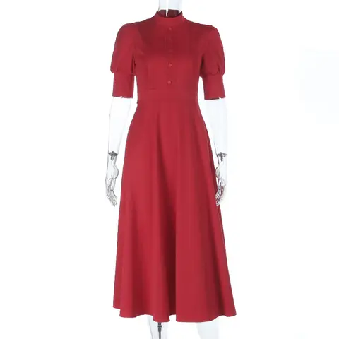 10 best sales röd goth-klänning - №9