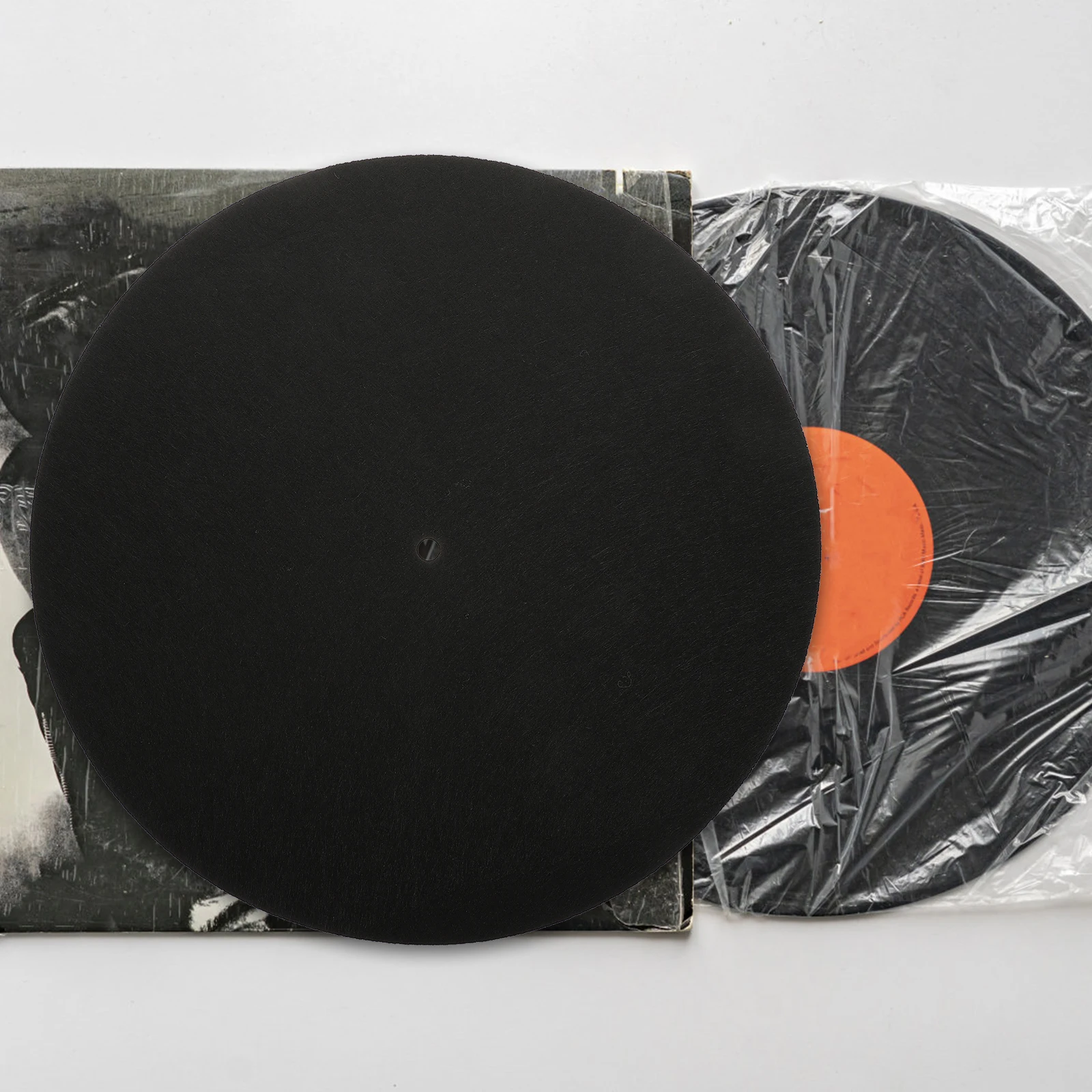 

Black 295mm Wool Turntable Mat Non slip Felt Record Player Protective Pad Vinyl Anti scratch Easy Music