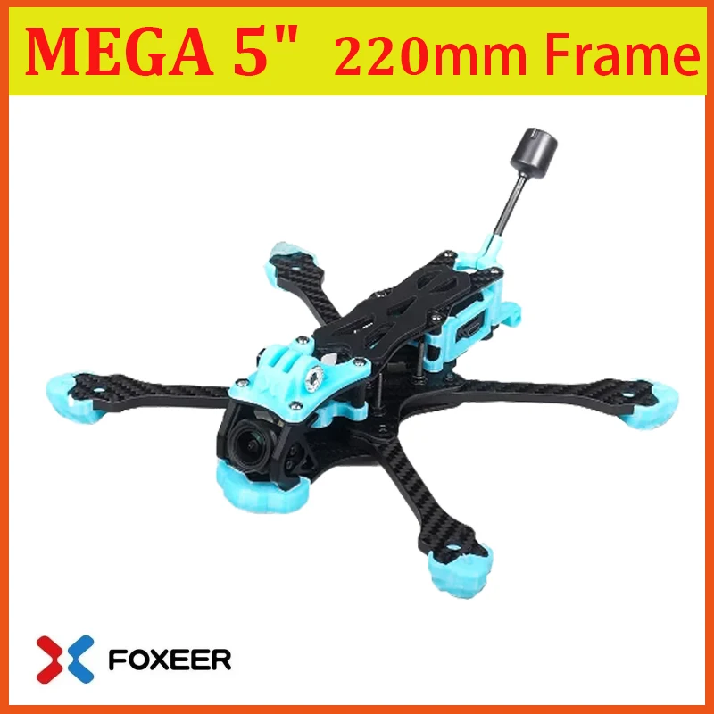 

FOXEER MEGA 5" Freestyle 220mm FPV Frame Wheelbase Supported System O3/Analog/Vista/HDzero/Walksnail For RC Racing Drone parts