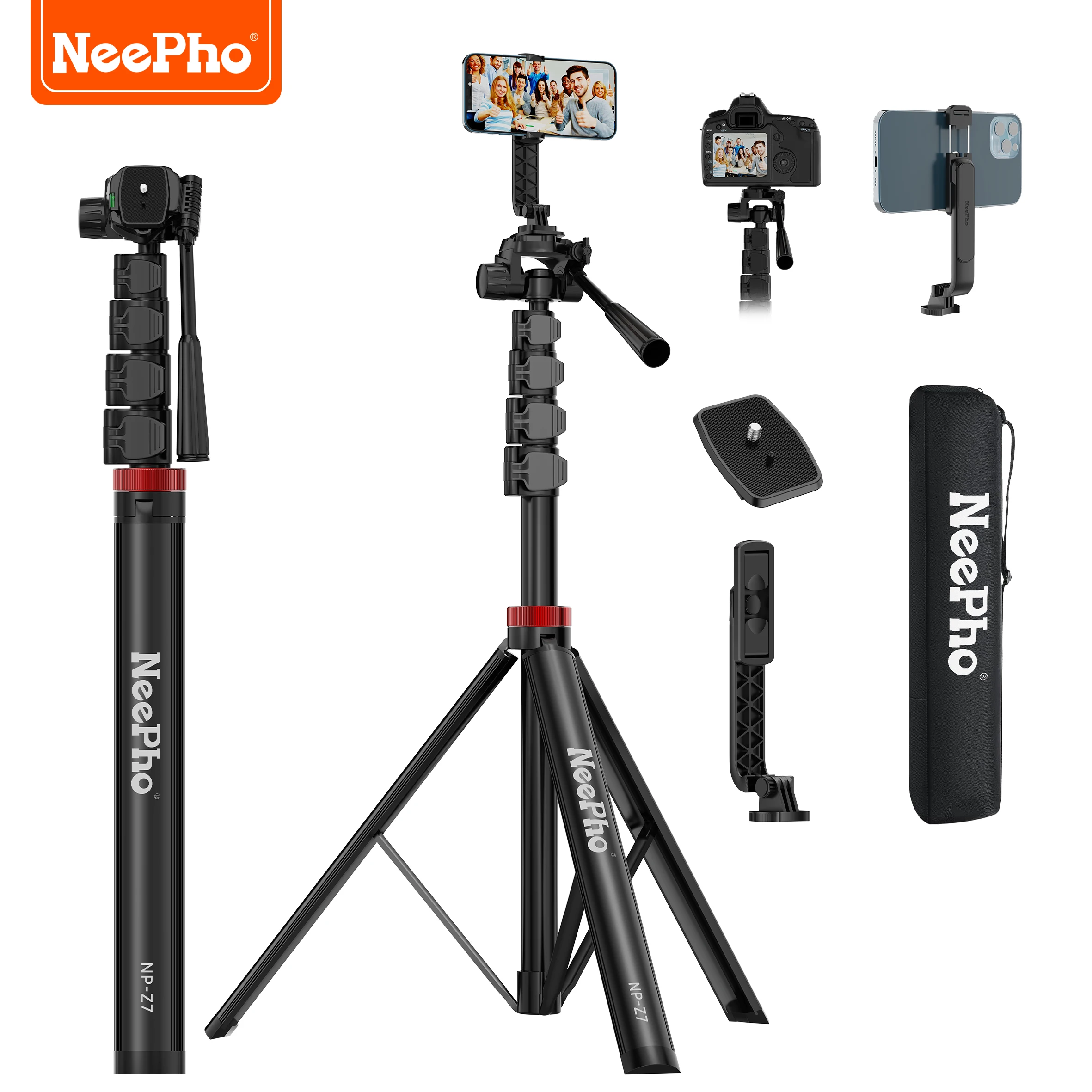 

NeePho Alloy 360° Rotatable Selfie Stick Tripod NP-Z7 Universal for Phone Camera Live Shooting Outdoor
