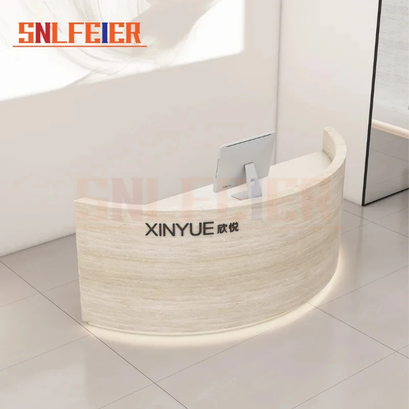 custom.Compact Luxury Reception Desk Modern Offices  Front Counter Solution Hotel & Beauty Salon Use