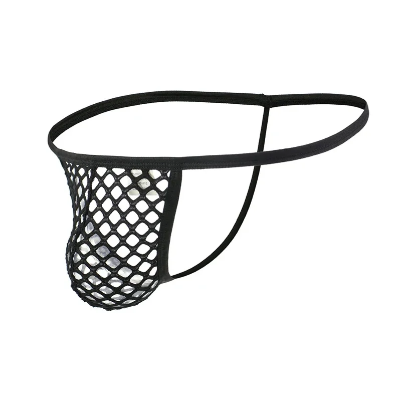 4PCS Men's Panties Underwear Sexy Thongs Hot Transparent Men Mesh Thongs Panties G String T-back Jockstrap Erotic G-String