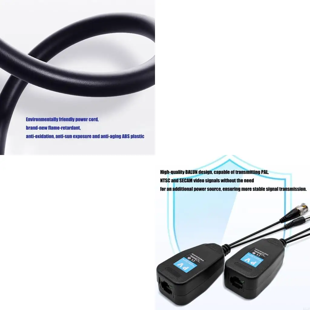 462E Flexible CCTV Video Balun Transmitters Converts Coaxials to Twisted Pair