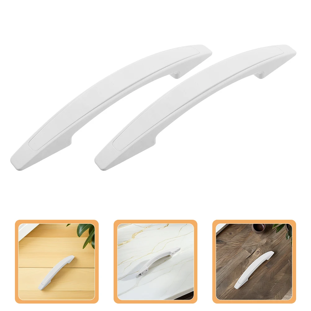 

2pcs Freezer Door Handle Silver Replacement Handles for Refrigerator Cabinet Pull High Strength Material Easy Installation