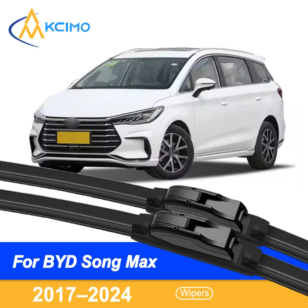 

For BYD Song Max 2017–2024 Car Front Wiper Blade - All Weather Silent Windshield Wiper Accessories 2 Pieces