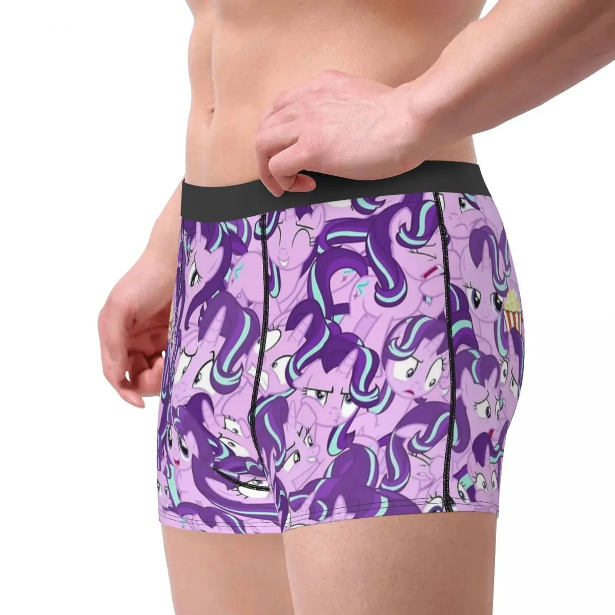 Men Starlight Glimmer Mess MLP Boxer Briefs Shorts Panties Breathable Underwear Cartoon Homme Humor Underpants