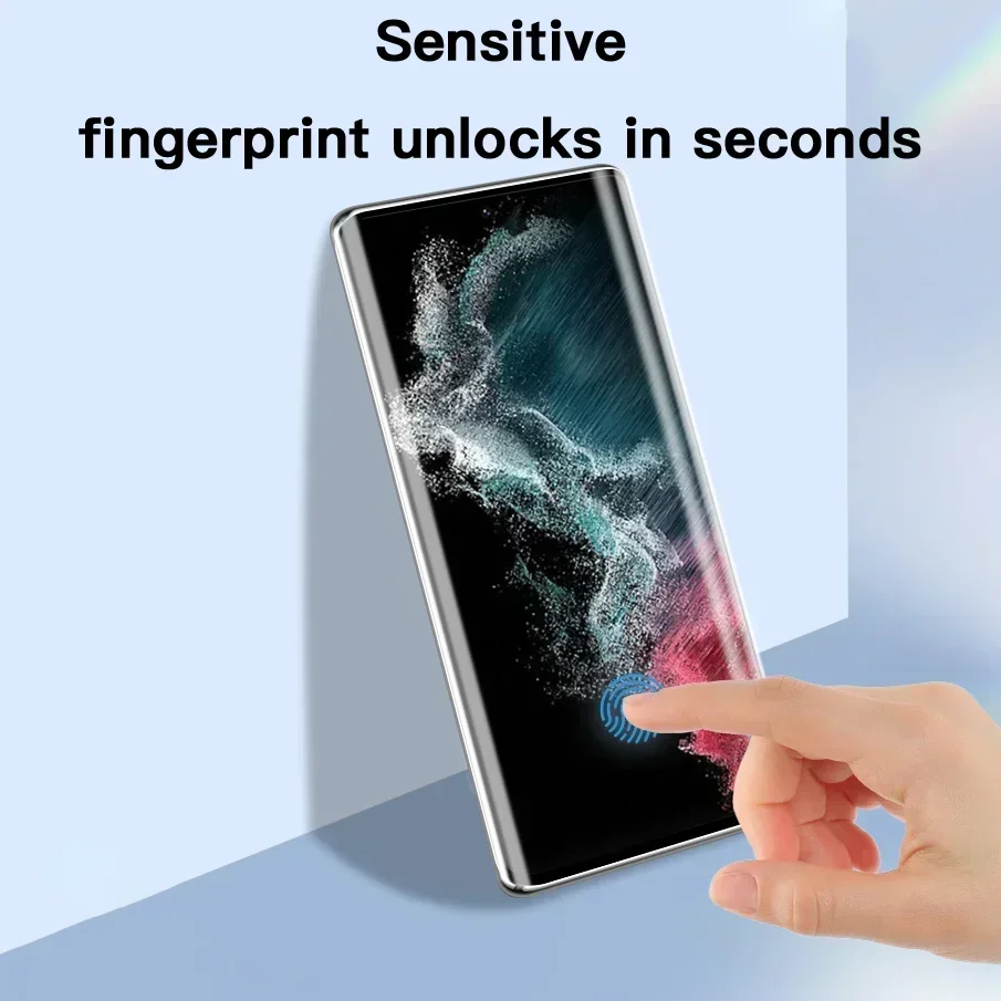 SKIG UV Tempered Glass Film For Samsung Galaxy 25 S24 S23 S22 S21 S20 Ultra Plus Full Curved For S24Ultra Screen Protector image 3