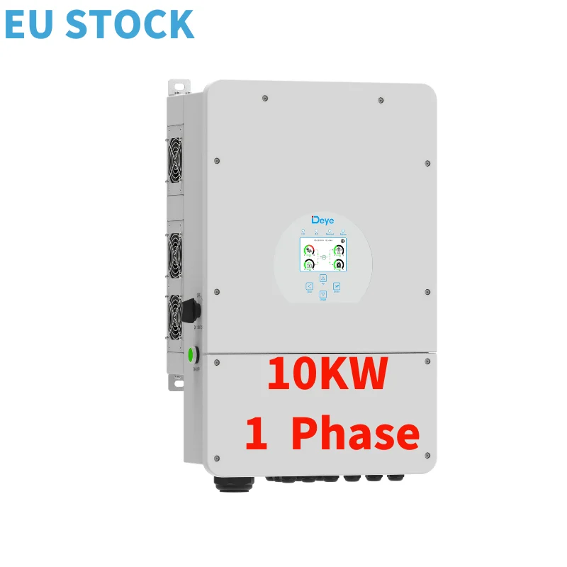 Stock UE 10 KW SUN-10K-SG02LP1-EU-AM3 Onduleur solaire hybride monophasé Deye 10kw