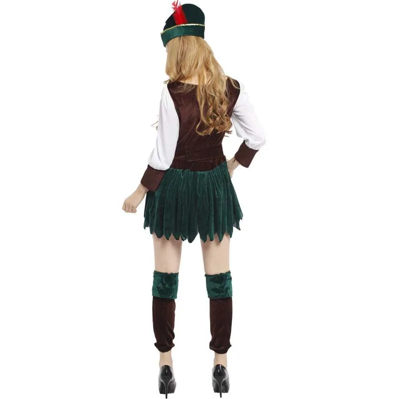 Carnival Halloween Forest Prince Hunter Cosplay Clothes Adult Man Robin Hood Peter Pan Costumes