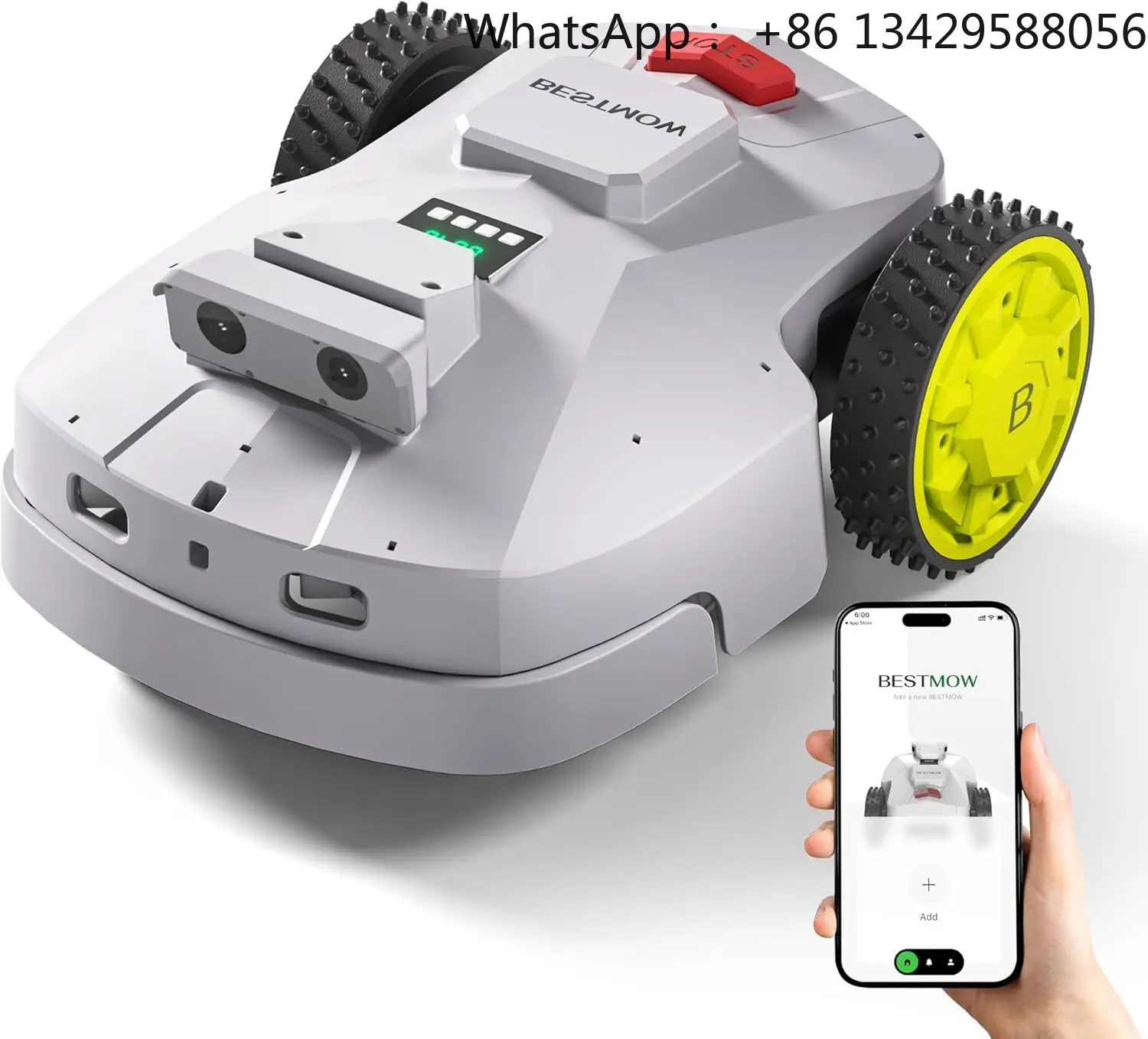 AKX 1.5 Acre Ultra Quiet Cordless Self Charging APP Control High Torque Robotic Lawn Mowers RTK+4 Eye Vision Mapping Anti Theft