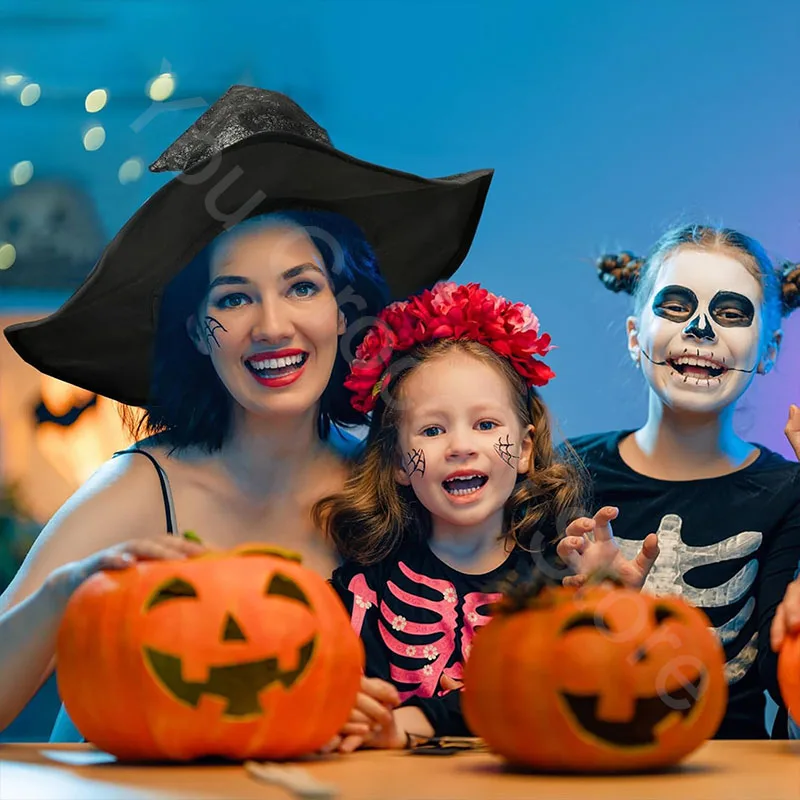 할로윈 접이식 마녀 마법사 검은 모자 파티 코스프레 의상 헤드기어 악마 모자 소품 장식 용품 성인 여성 남성용