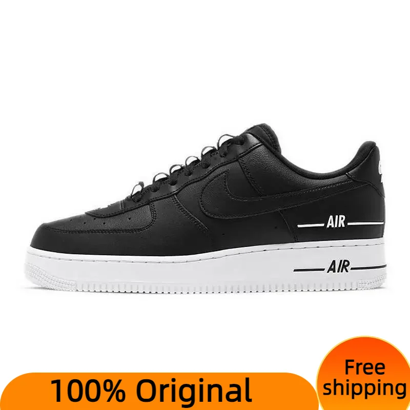 

Кроссовки Nike Air Force 1, низкие, двойные, воздушные, низкие, черные, белые