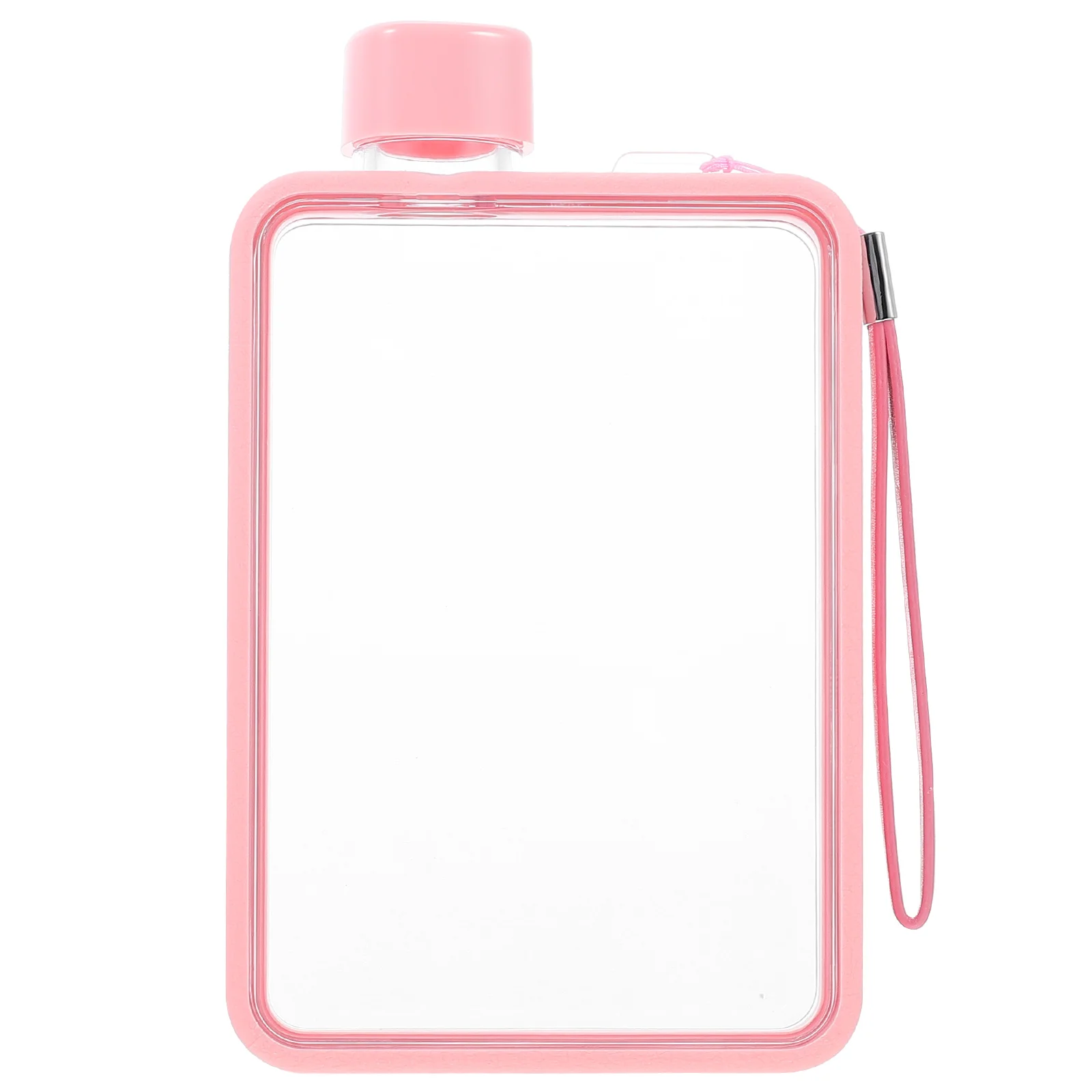 

Water Kettle Flat Cup Portable Sports Bottle Rectangle Wallet Convenient Aesthetic Bottles Pink Container Travel