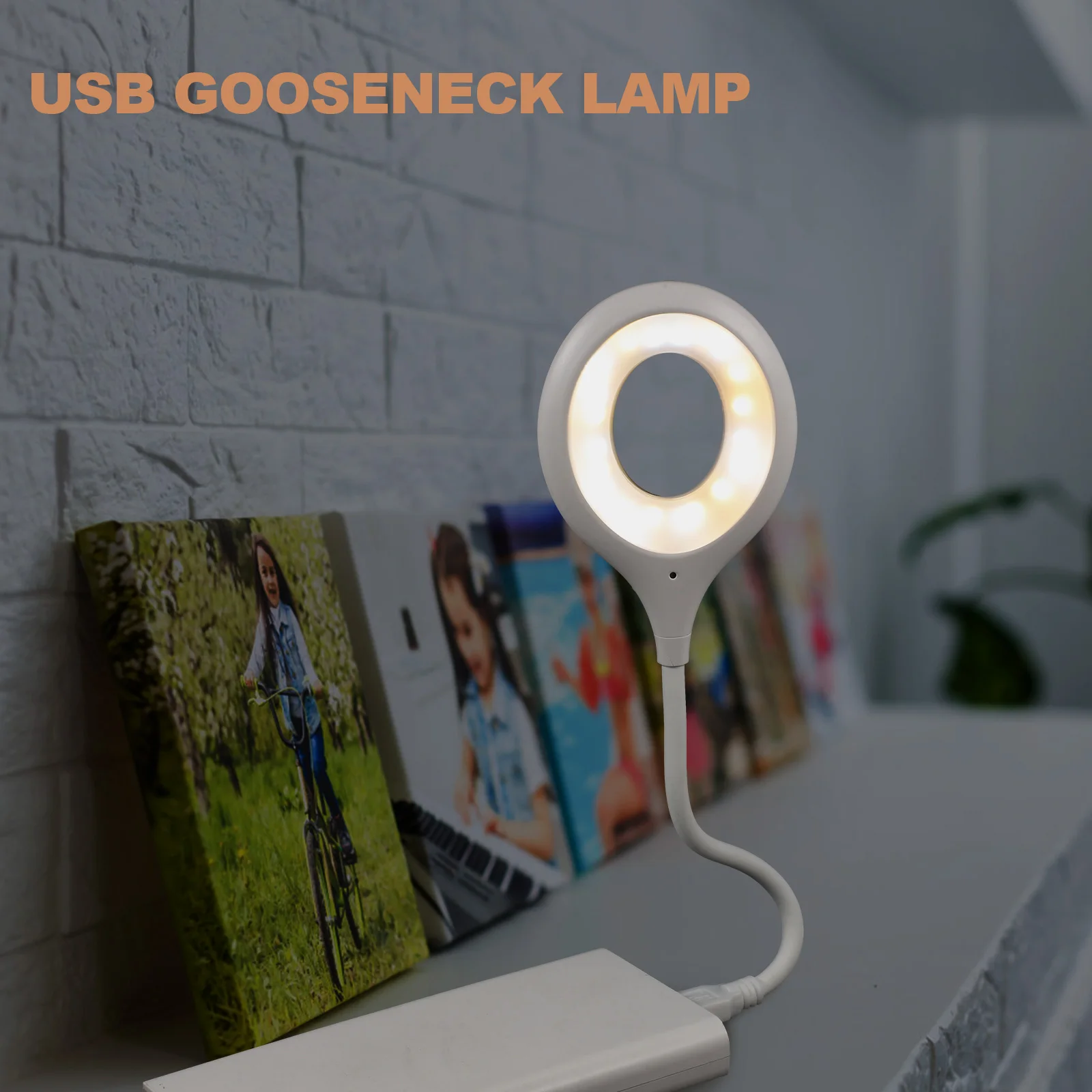 

Voice Controlled USB Reading Light Flexible Gooseneck Night Lamp Warm White LED Bedside Light Dimmable Soft Lighting for Baby