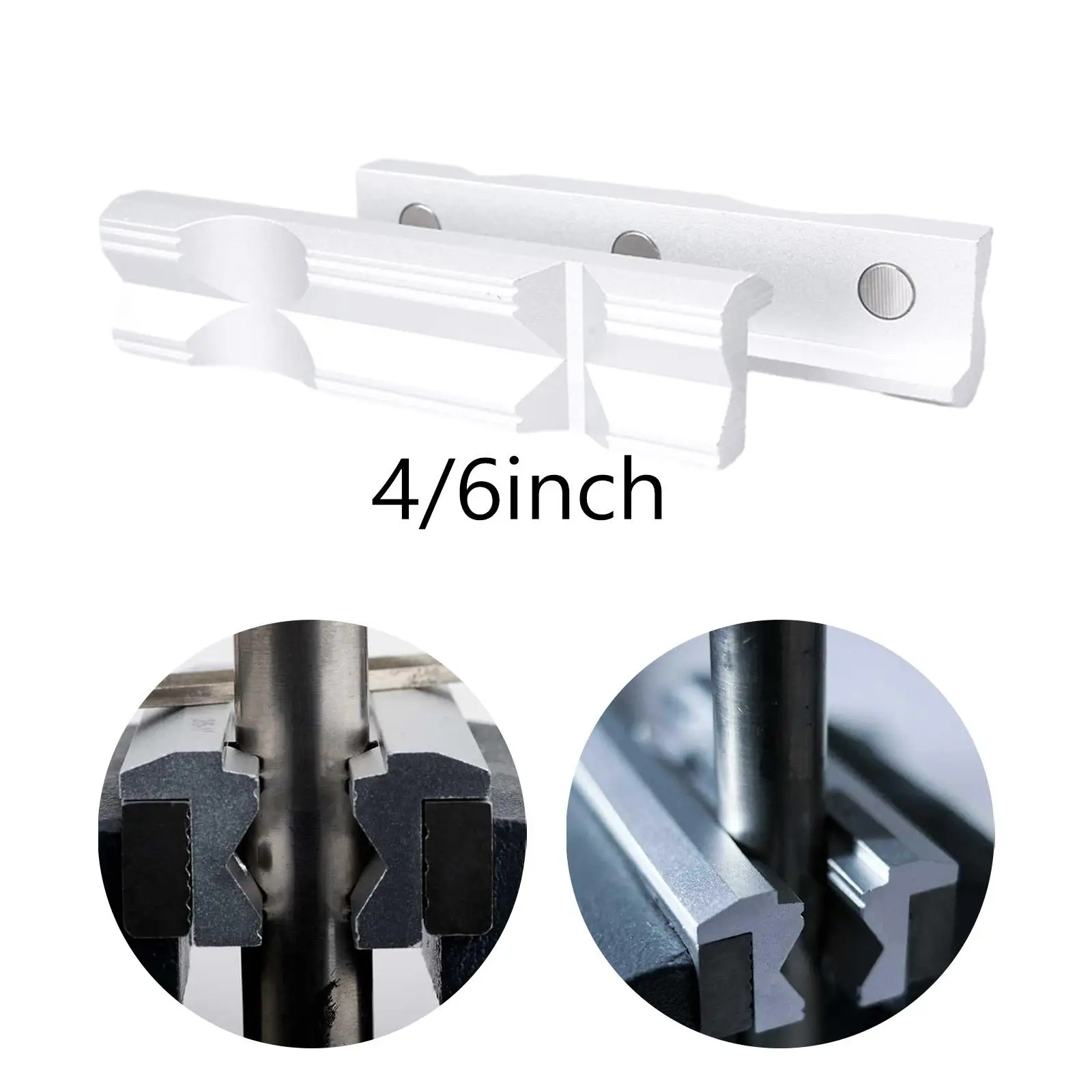 2Pcs Vice Jaw Pad V-type Jaw Jewelry Making Magnetic Protective Covers Clamp Flat or Round Multi-groove Bench Vise Jaw Pads