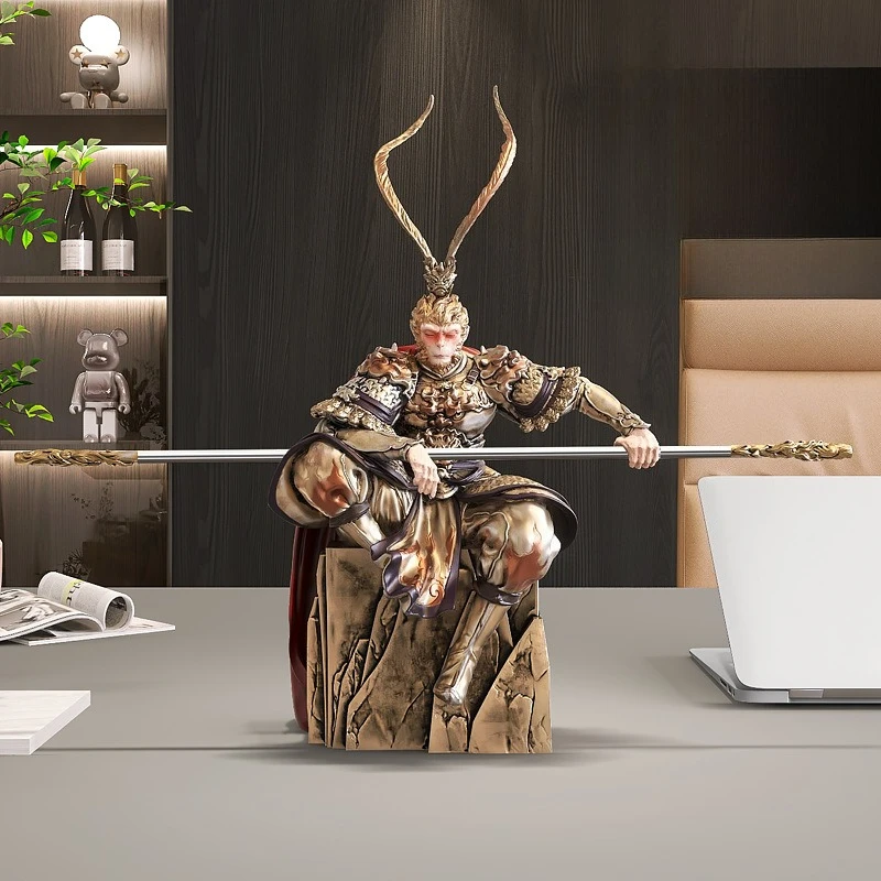 Dou defeated Buddha Sun Wukong living room wine cabinet ornament soft resin figure model Dasheng return modeling gift