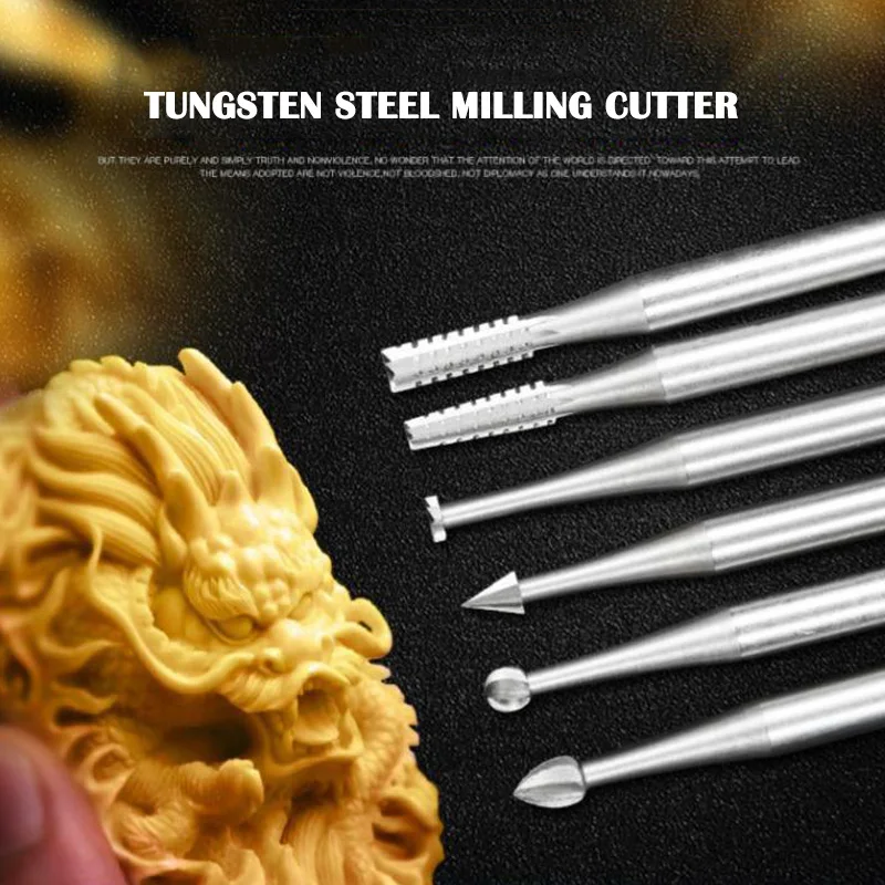 6 Pcs Die Grinder Rotary File Kit High Sharpness Long Lasting Sturdy Grinding Tool for Woodcarving and Metal Polishing