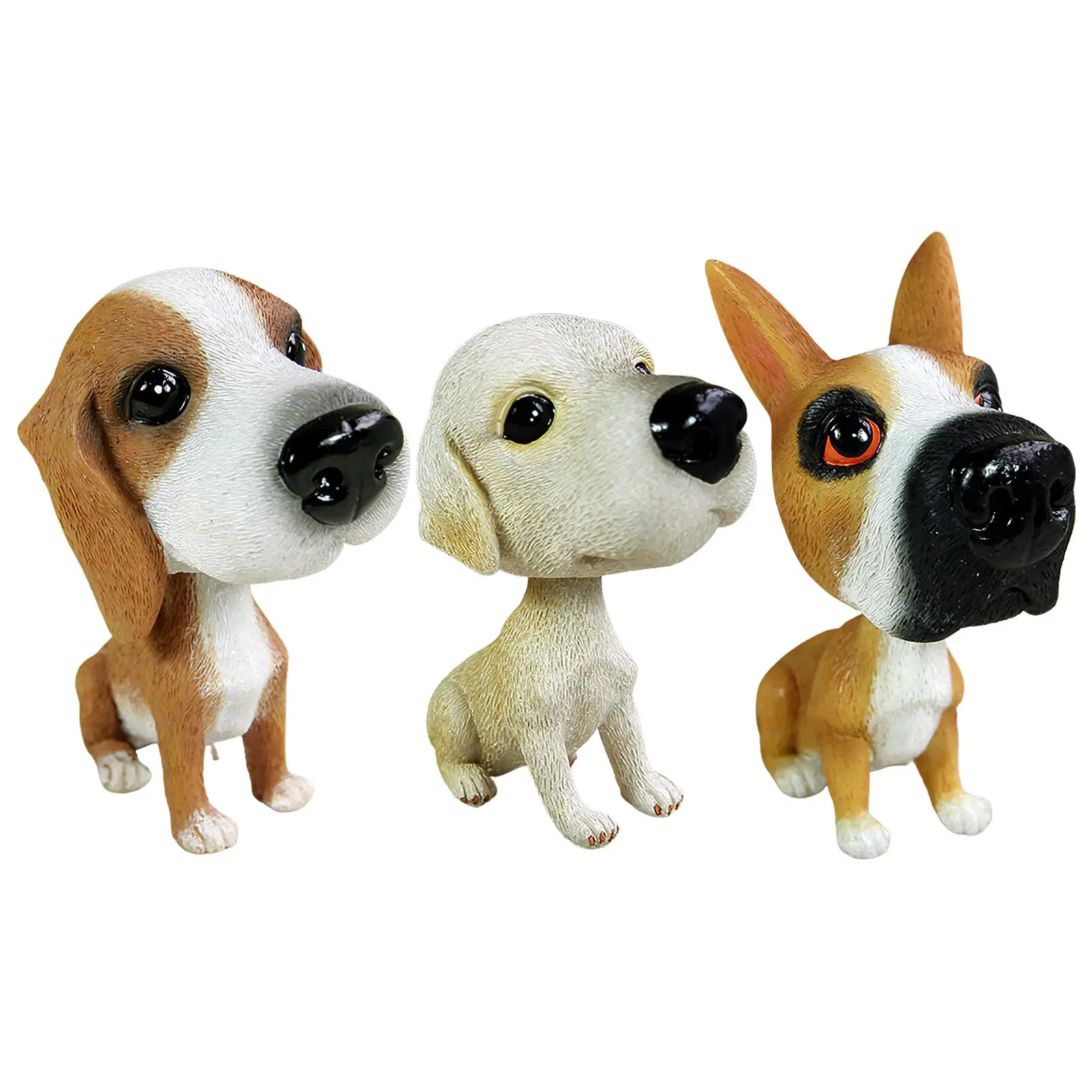 Car Ornaments Bossa Hound, Labokado Box-er Dog Resin Cute Nodding Dog Decor Doll Automobile Interior Decoration Bobblehead Dog