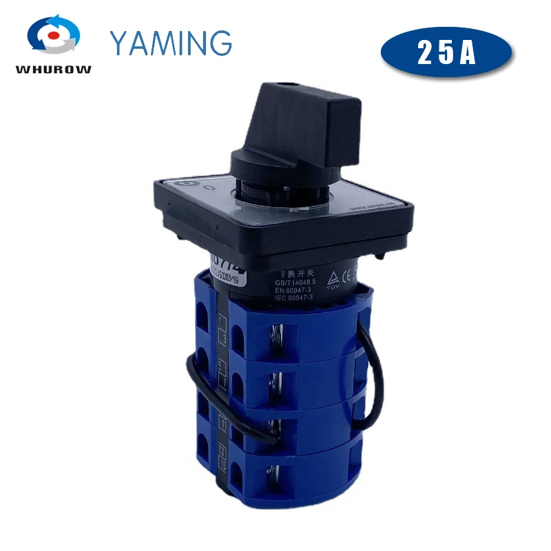 Two Speed YMW26 LW26-25 M07/4 Star Triangle Start Electric Control Four Section 25A 690V Transfer Rotary Cam Switch