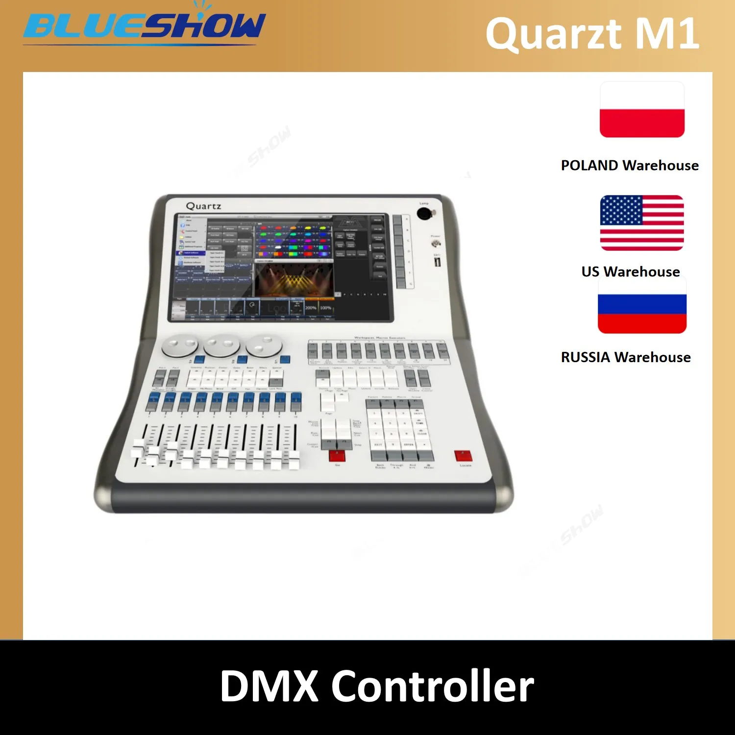 Tiger Titan Quartz DMX Controller Titan Quarz i7 with flycase DMX Console Touch Wing Tiger Touch Pro TT Plus Stage Light Console