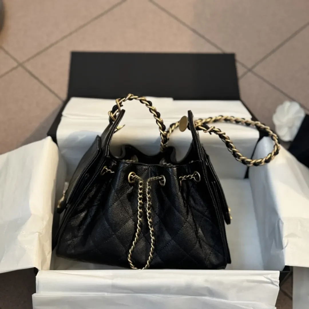 

Designer bag Hobo drawstring chain bucket bag Women Shoulder Bag Leather Crossbody bags Luxury Clutch Tote Purse Handbag