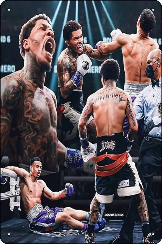 Boxing gervonta davis Poster Metal Tin Sign 12 X 8 Inch Funny Man Cave Home Office Bar Decor sign