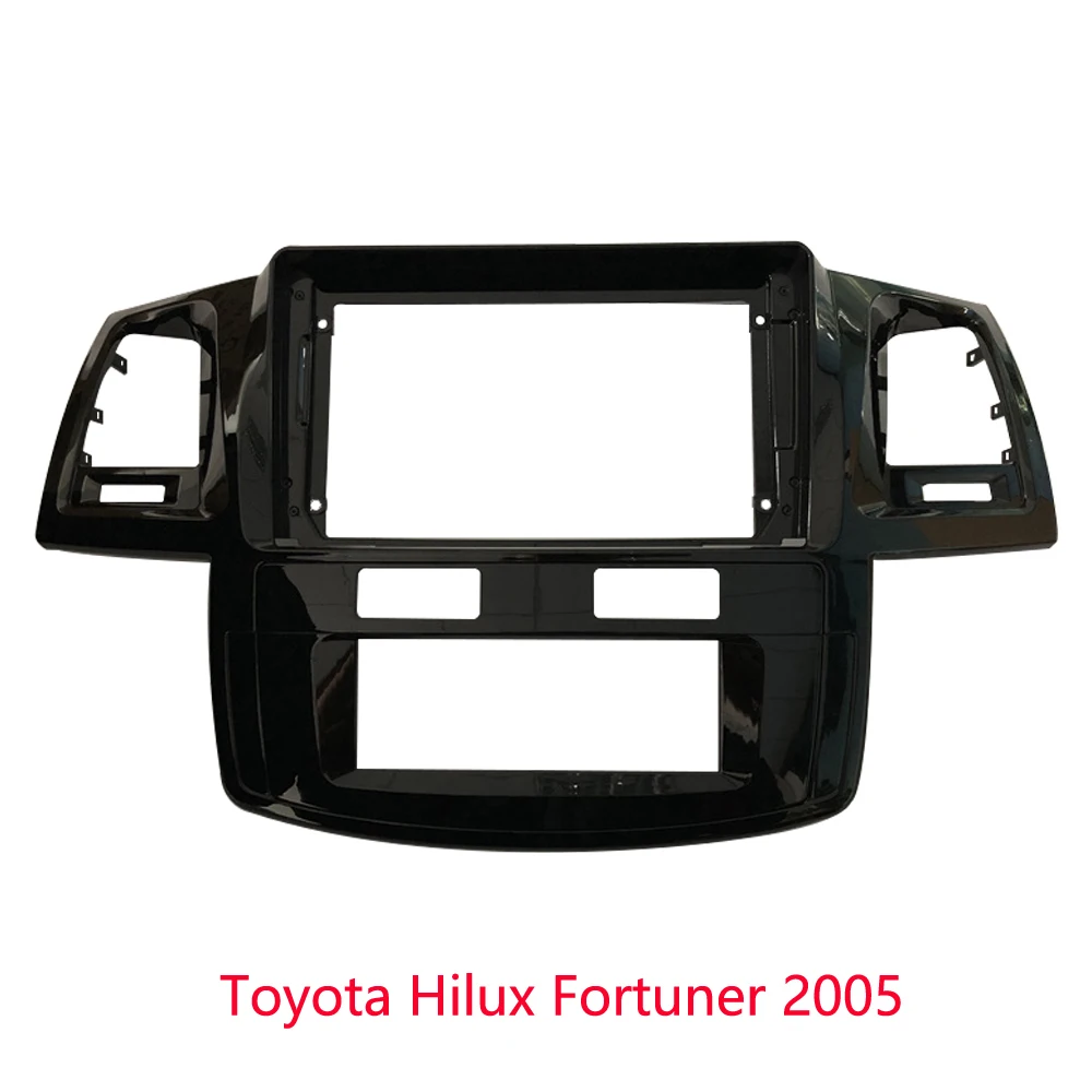 Xe Ô Tô Khung 9 Inch Màn Hình Lớn Fascia Khung Adapter Dành Cho Toyota Hilux Fortuner 2005-2014 2Din Dash Âm Thanh Phù Hợp bảng Điều Khiển Khung Bộ