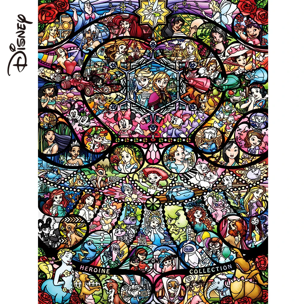 Disney 5D DIY Diamond Embroidery Princess Adult Craft Painting Cartoon Rhinestone Pictures Mosaic Stained Glass Home Decoration